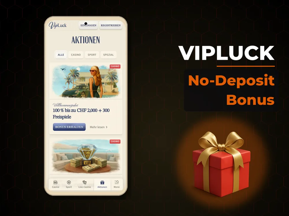 Vipluck - No-Deposit Bonus